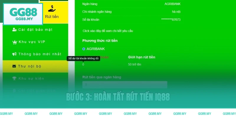 Hoàn tất rút tiền GG88